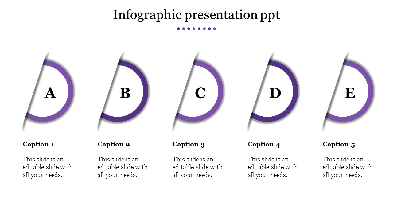Free - Use Infographic Presentation PPT In Purple Color Slide